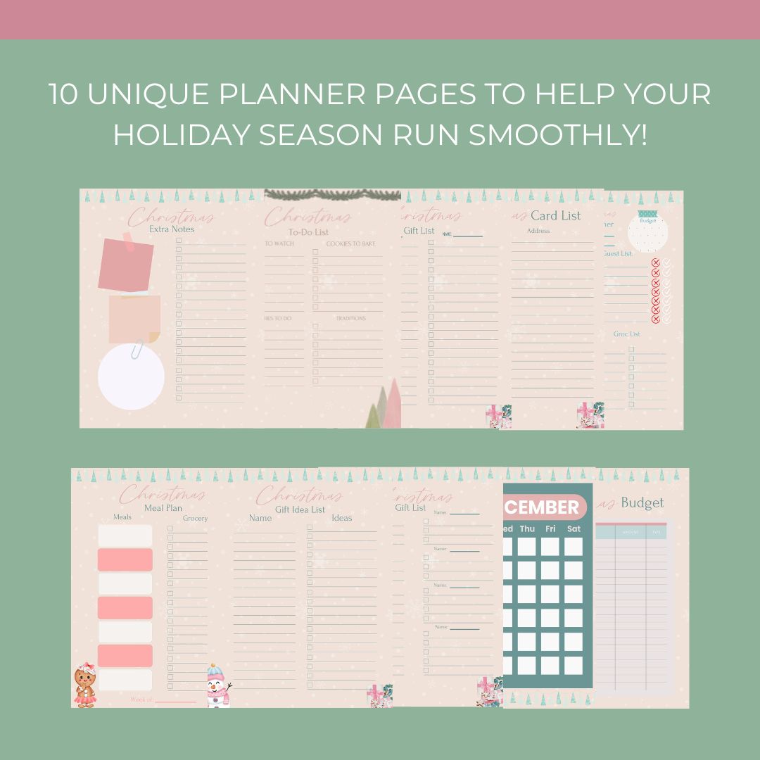 Simple Sugar Plum Christmas Digital Planner