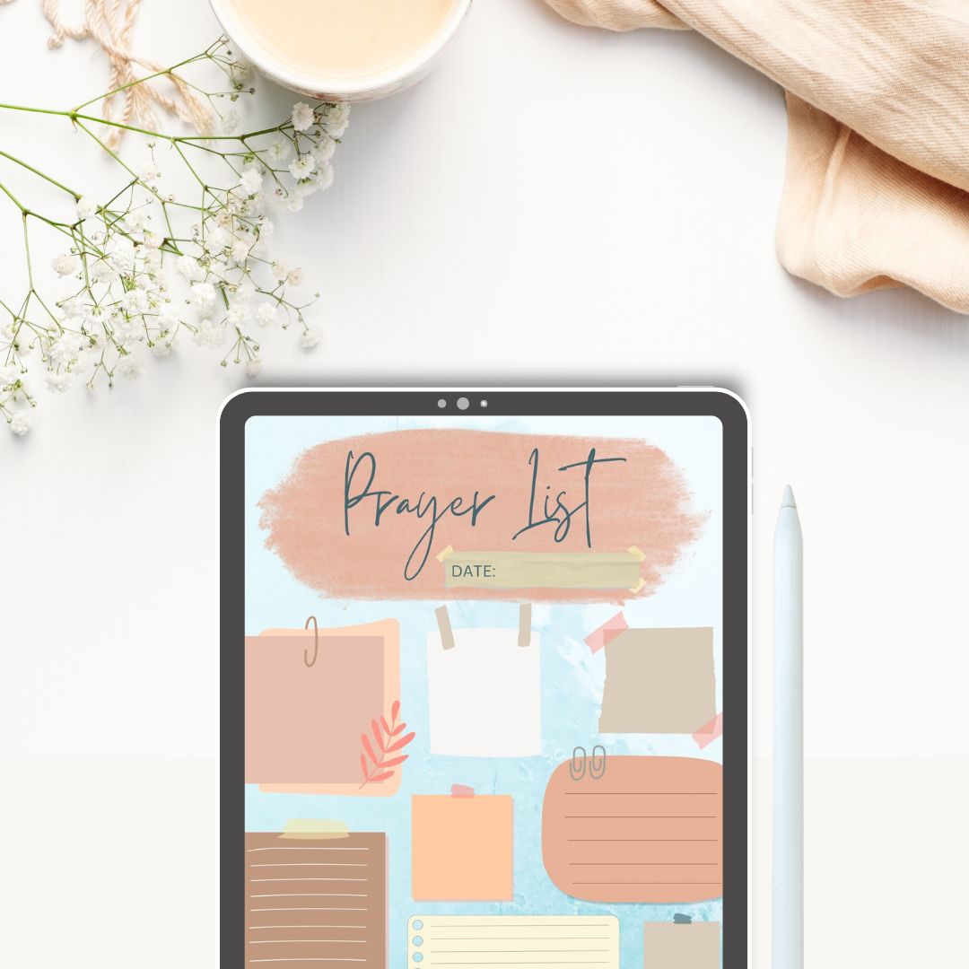 Post-it Notes Digital Prayer Sheet | Digital Prayer Request Template