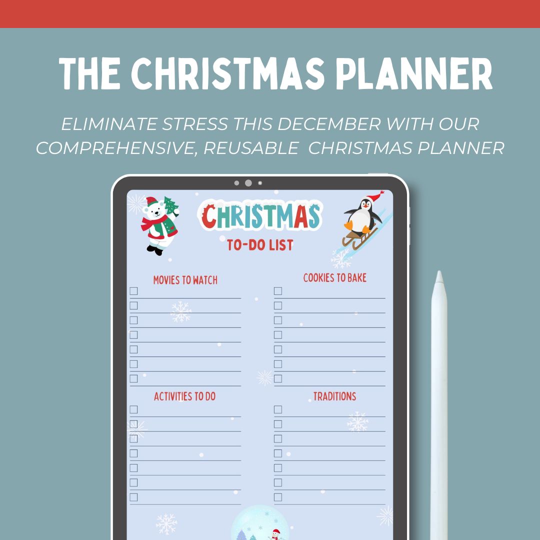 Simple SnowGlobe Christmas Digital Planner