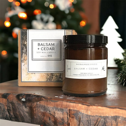 Balsam + Cedar Soy Wax Candle