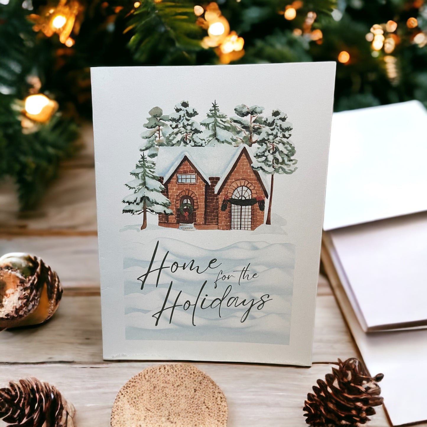 Home for the Holidays Printable Christmas Greeting Cards, Christmas Notecards