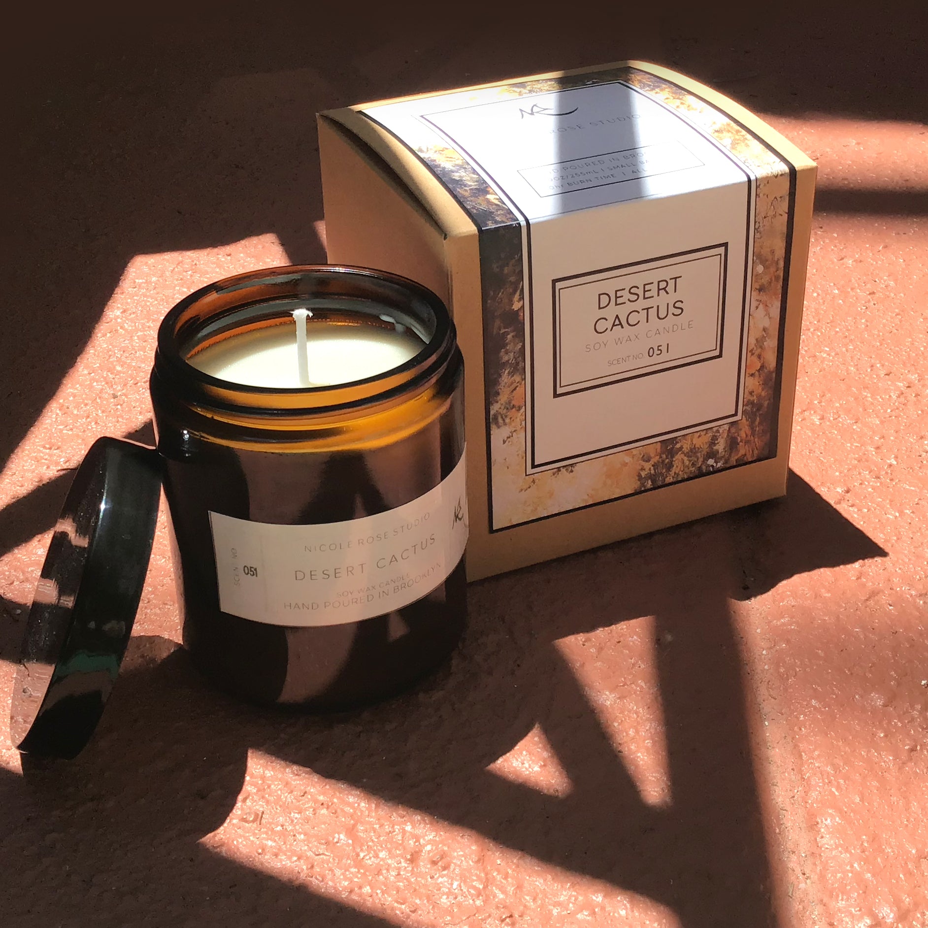 Desert Cactus candle with box. 